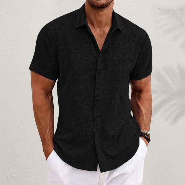Leinen Kurzarm Strandshirt für den Sommer - Luke