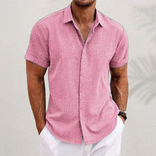 Leinen Kurzarm Strandshirt für den Sommer - Luke