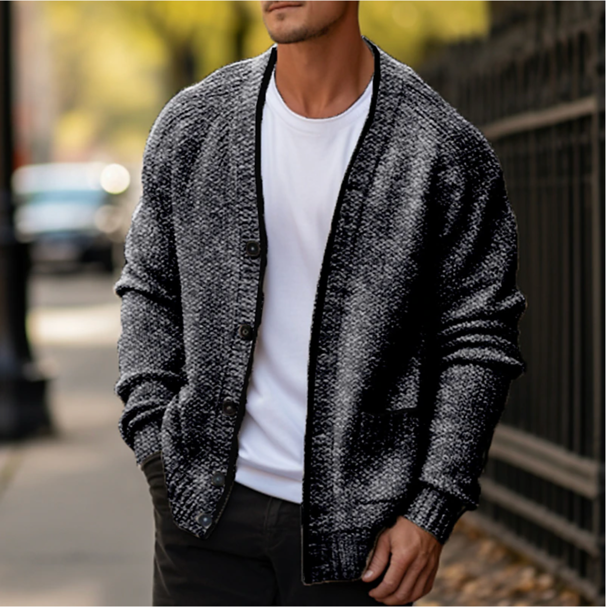 Herren Strick Cardigan für Herbst & Winter – Daniel