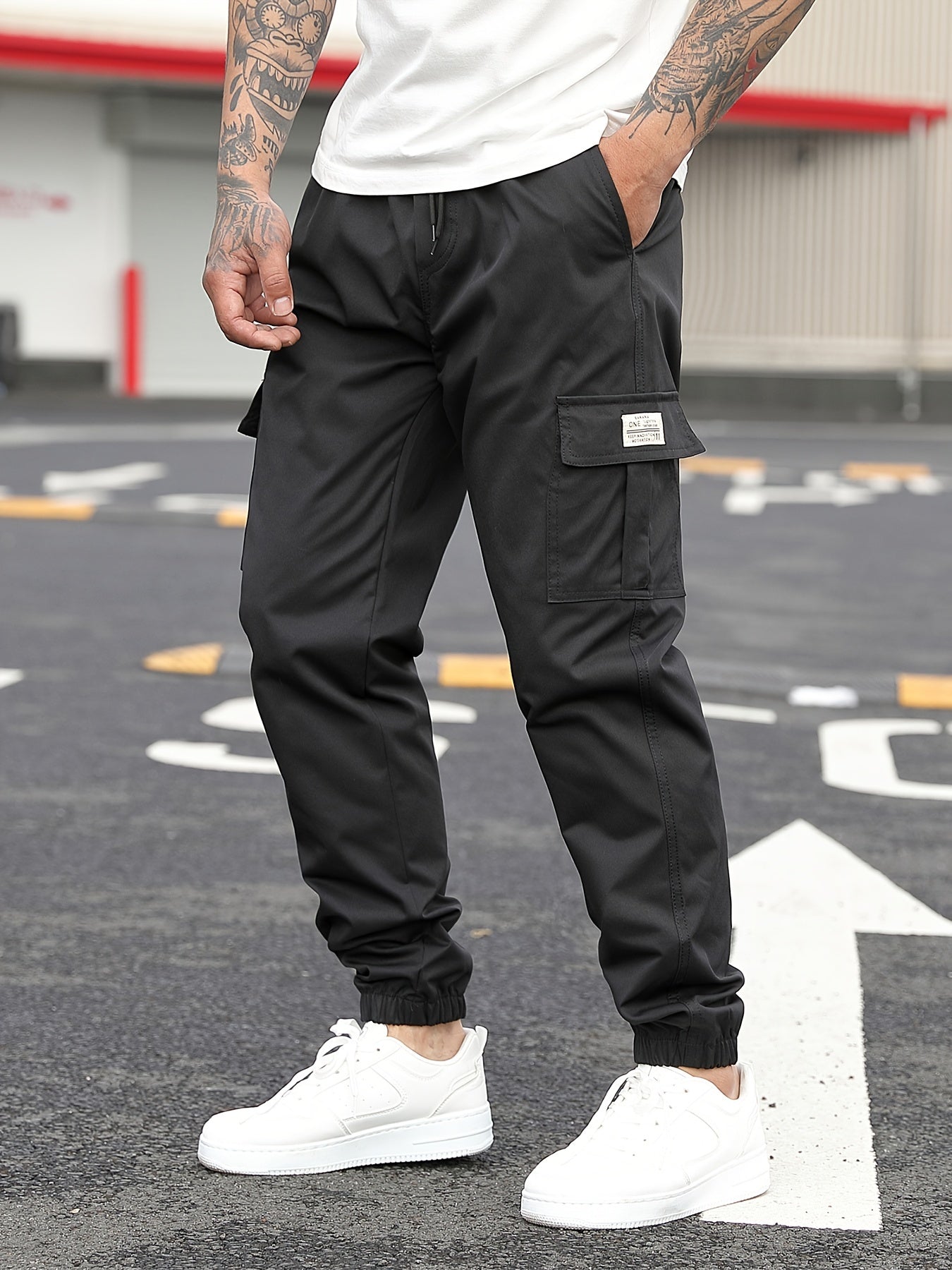 Beige Cargo Jogginghose - Lukas