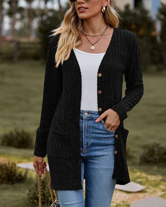 Brauner Strick-Cardigan - Sophie