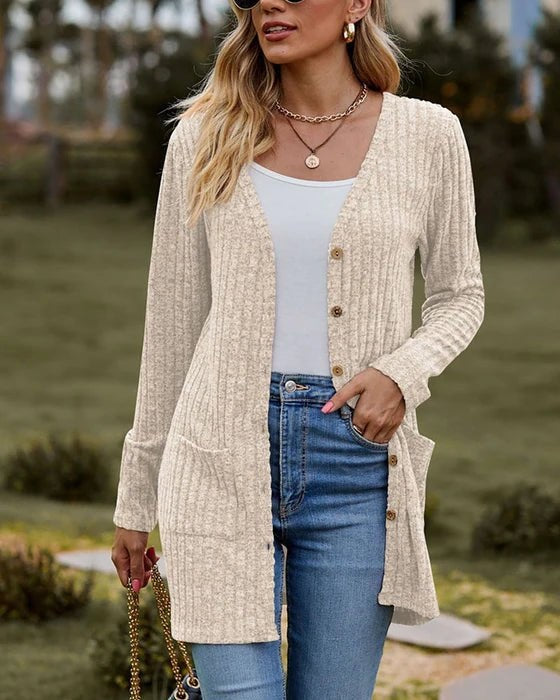 Brauner Strick-Cardigan - Sophie