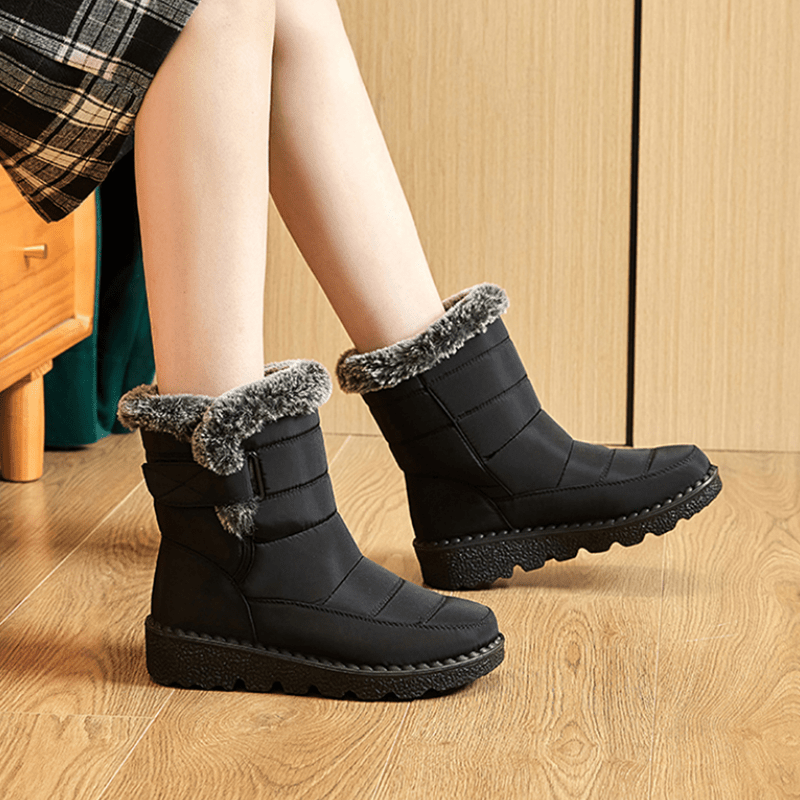 Schneestiefel – Schwarz – Wasserdichte Winterstiefel für Damen