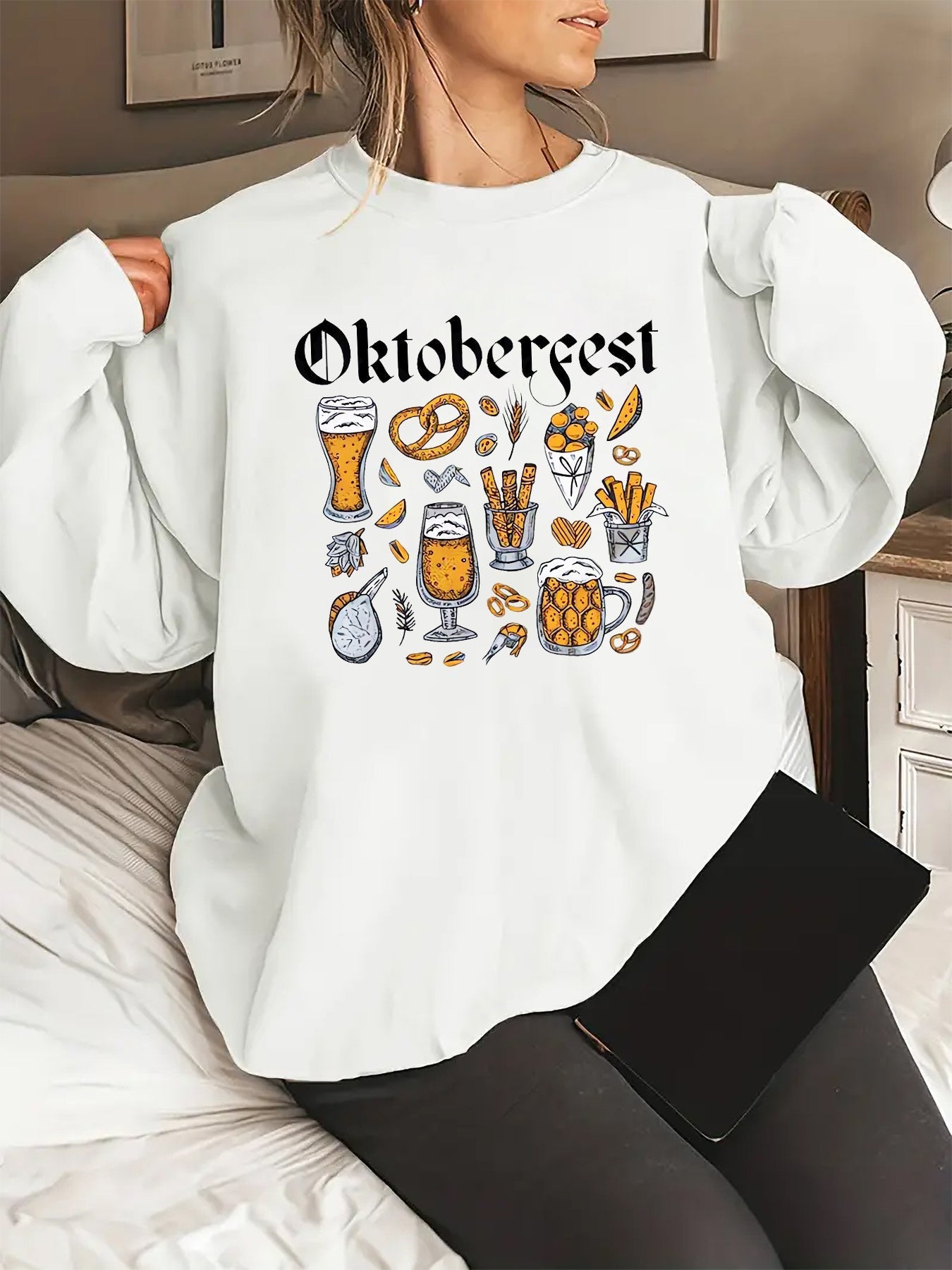 Weißes Oktoberfest Sweatshirt - Emma