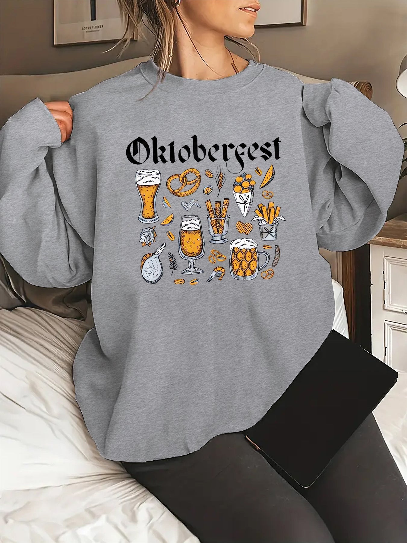 Weißes Oktoberfest Sweatshirt - Emma