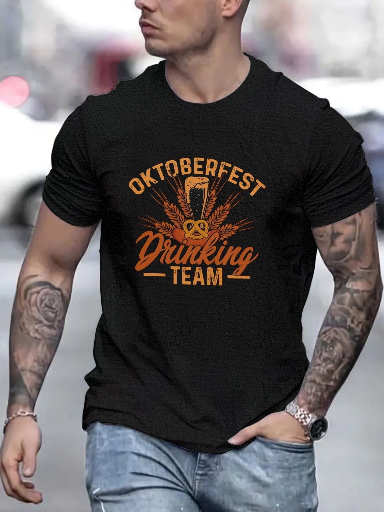 Oktoberfest Drinking Team T-Shirt für Herren - Plus Size