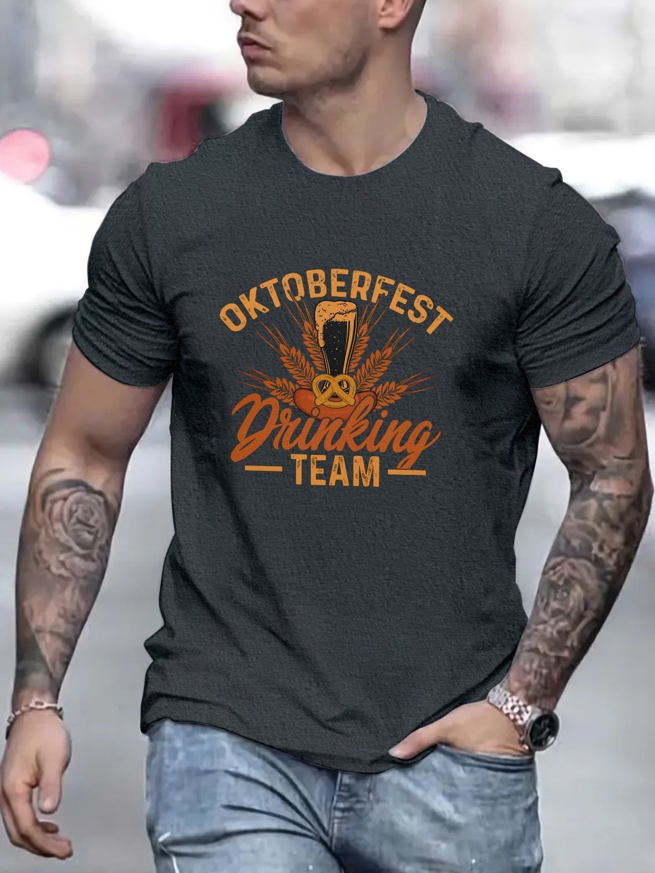 Oktoberfest Drinking Team T-Shirt für Herren - Plus Size