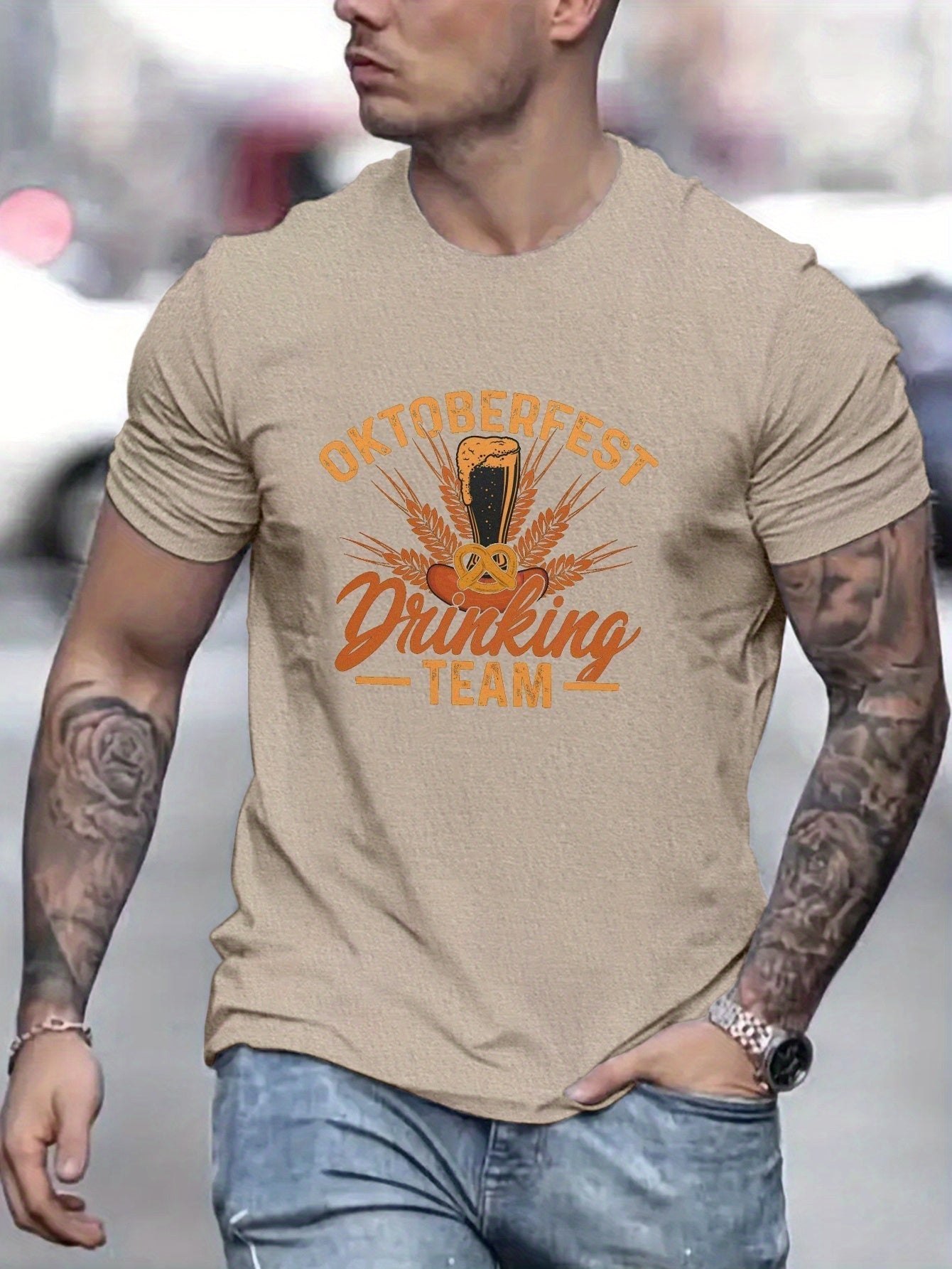 Oktoberfest Drinking Team T-Shirt für Herren - Plus Size