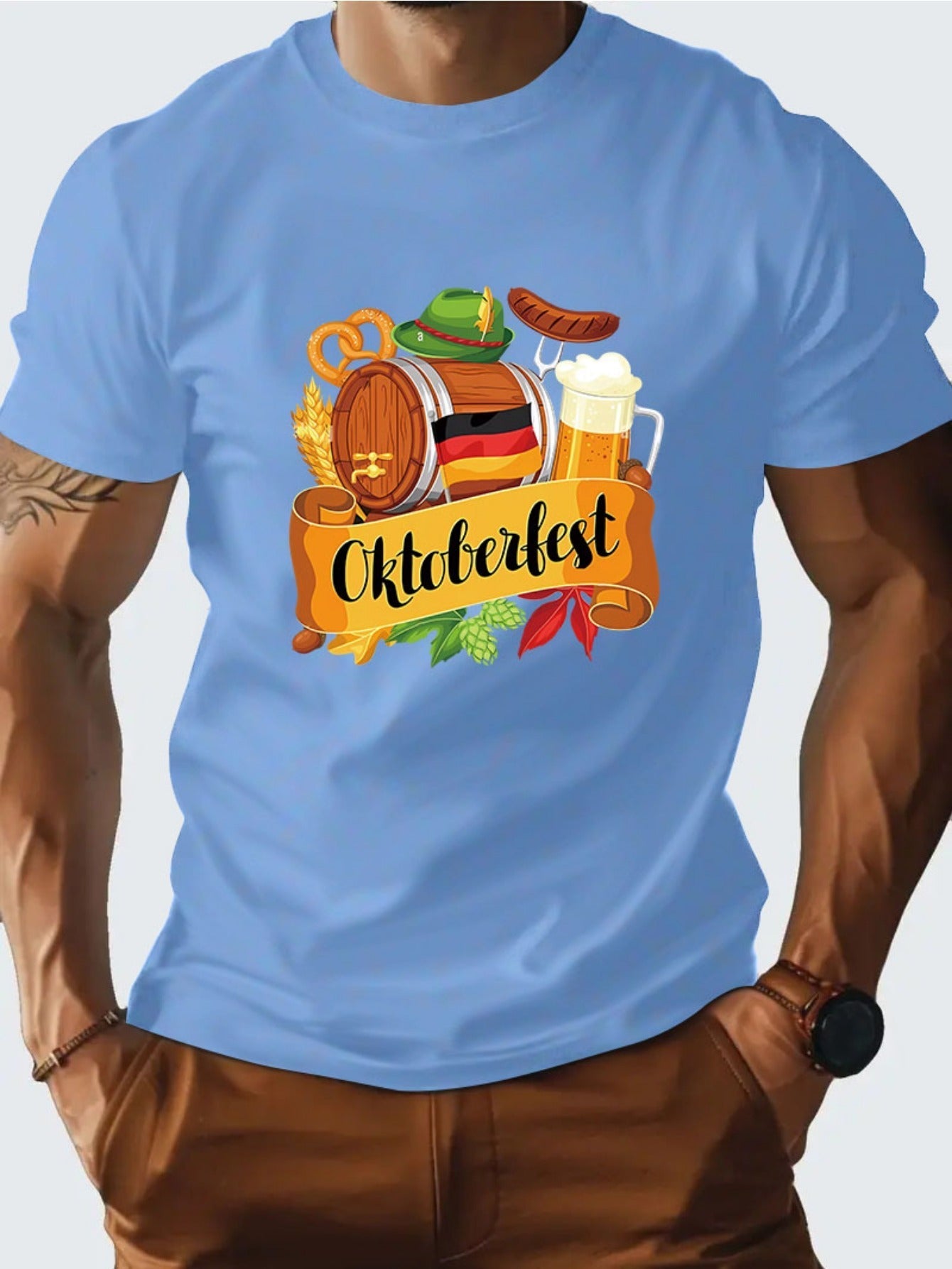 Oktoberfest Print Herren T-Shirt - Karl