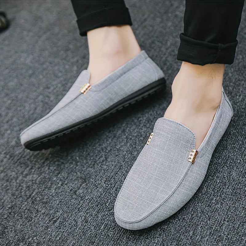 Schwarze Slip-On Canvas Loafer - Max