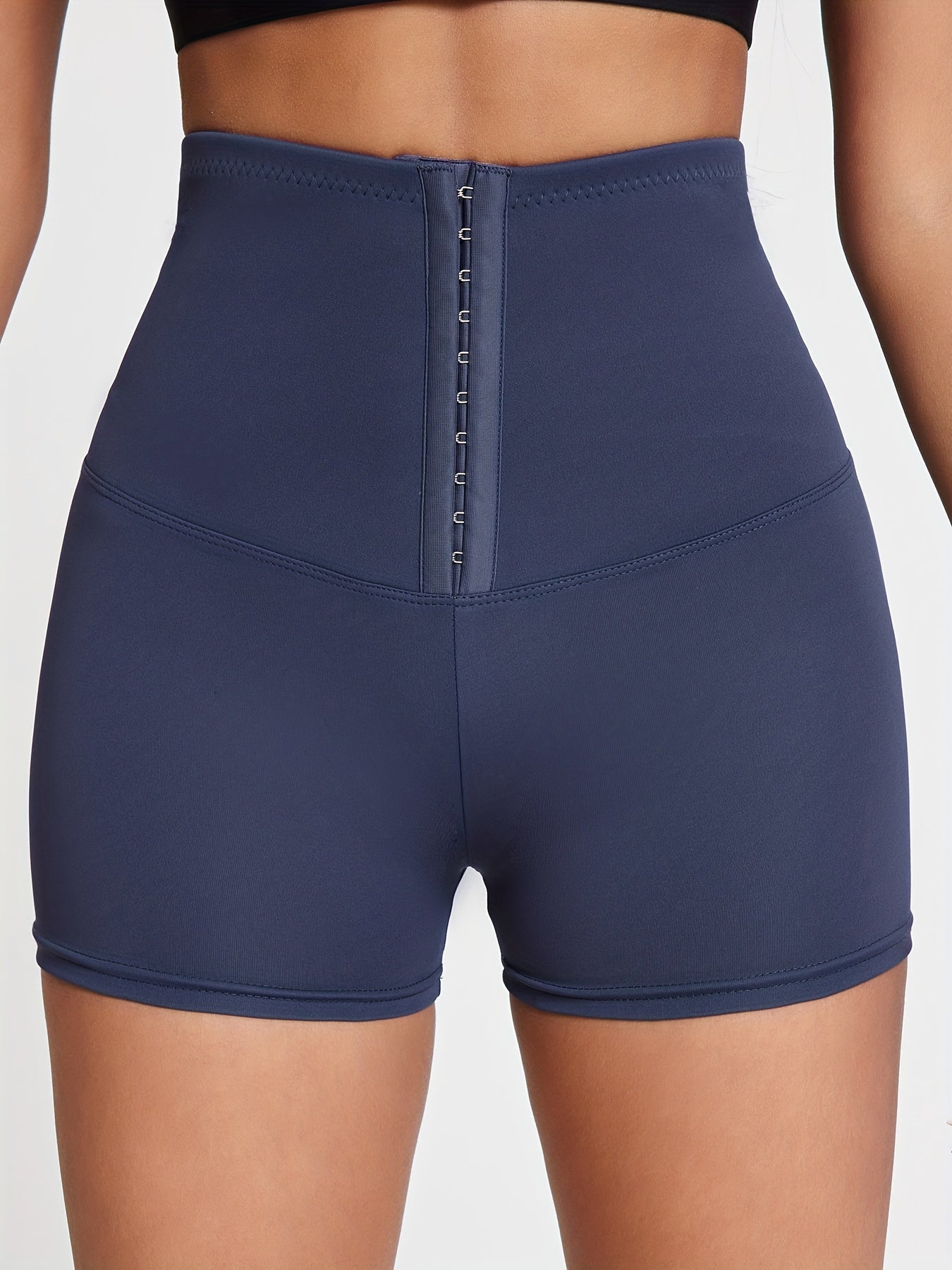 Sportliche Blaue Shorts mit Reißverschluss - Mila