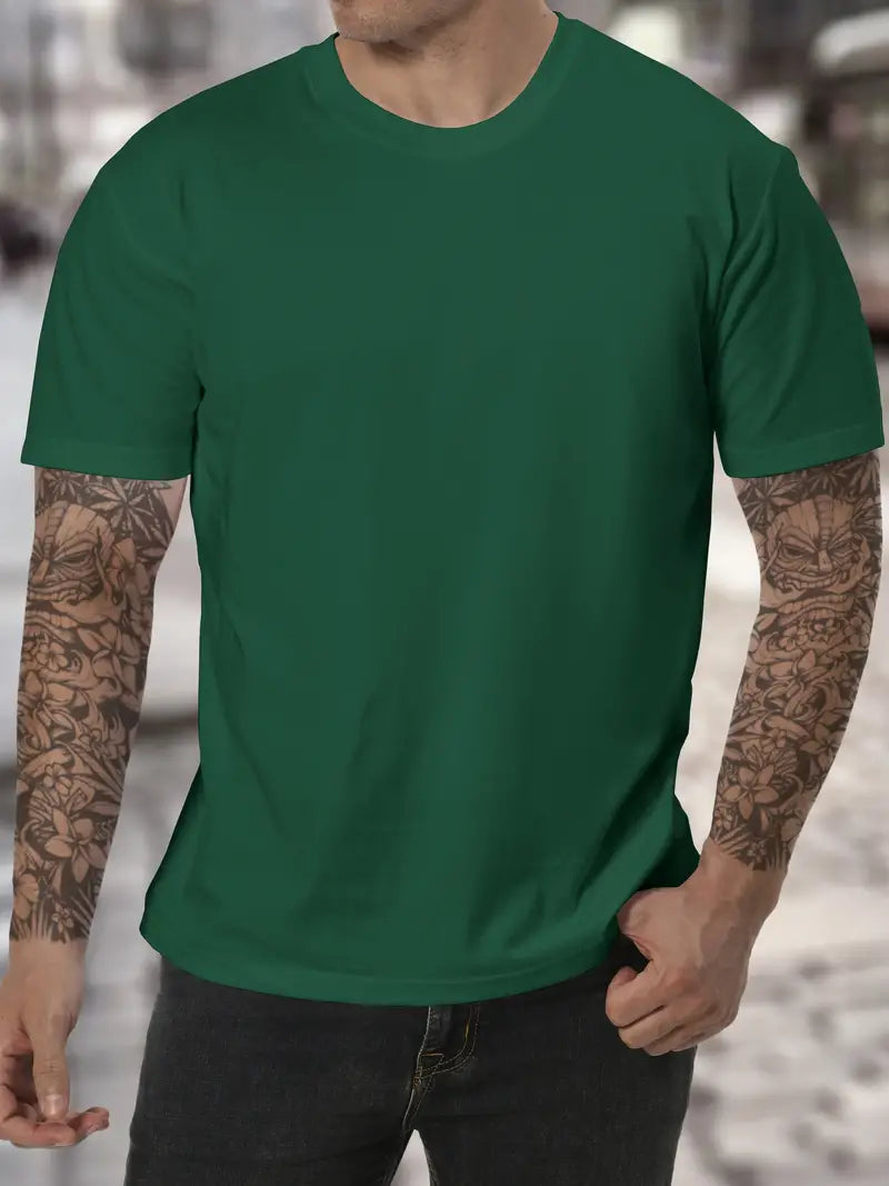 Einfarbiges T-Shirt mit Grafikdesign - Max