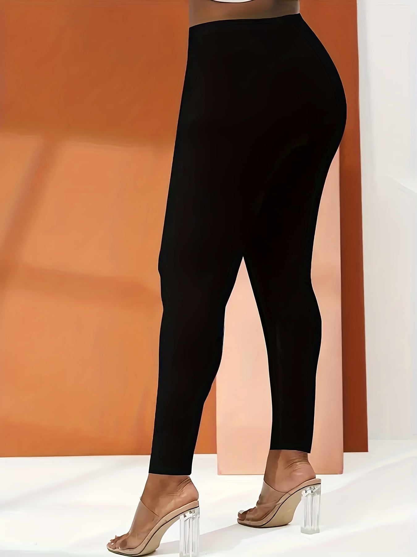 Schwarze High-Waist-Leggings mit Shaping-Effekt und Stretch - Lena