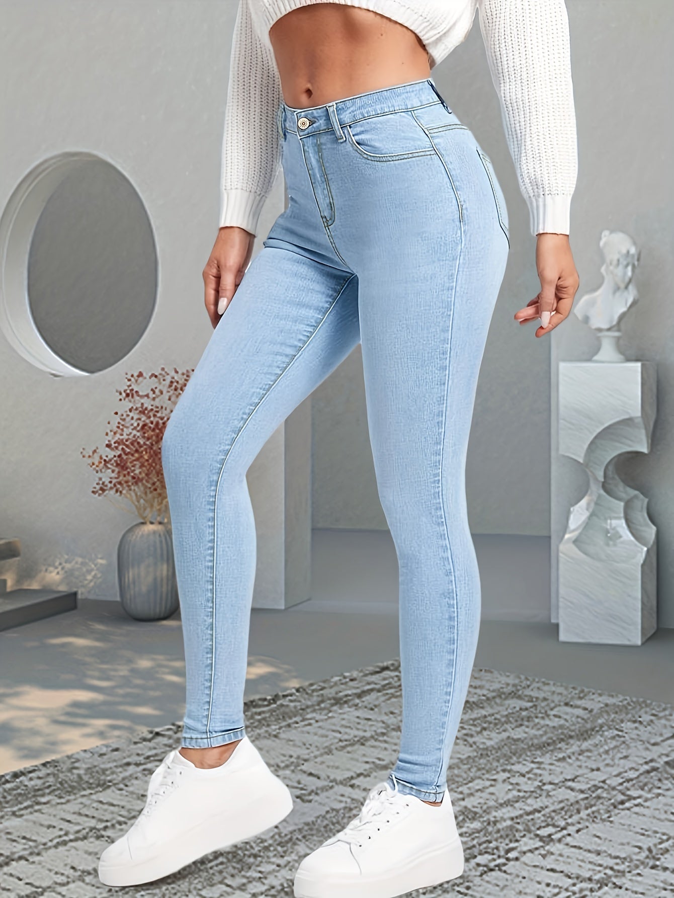 Blaue Skinny-Jeans - Emma