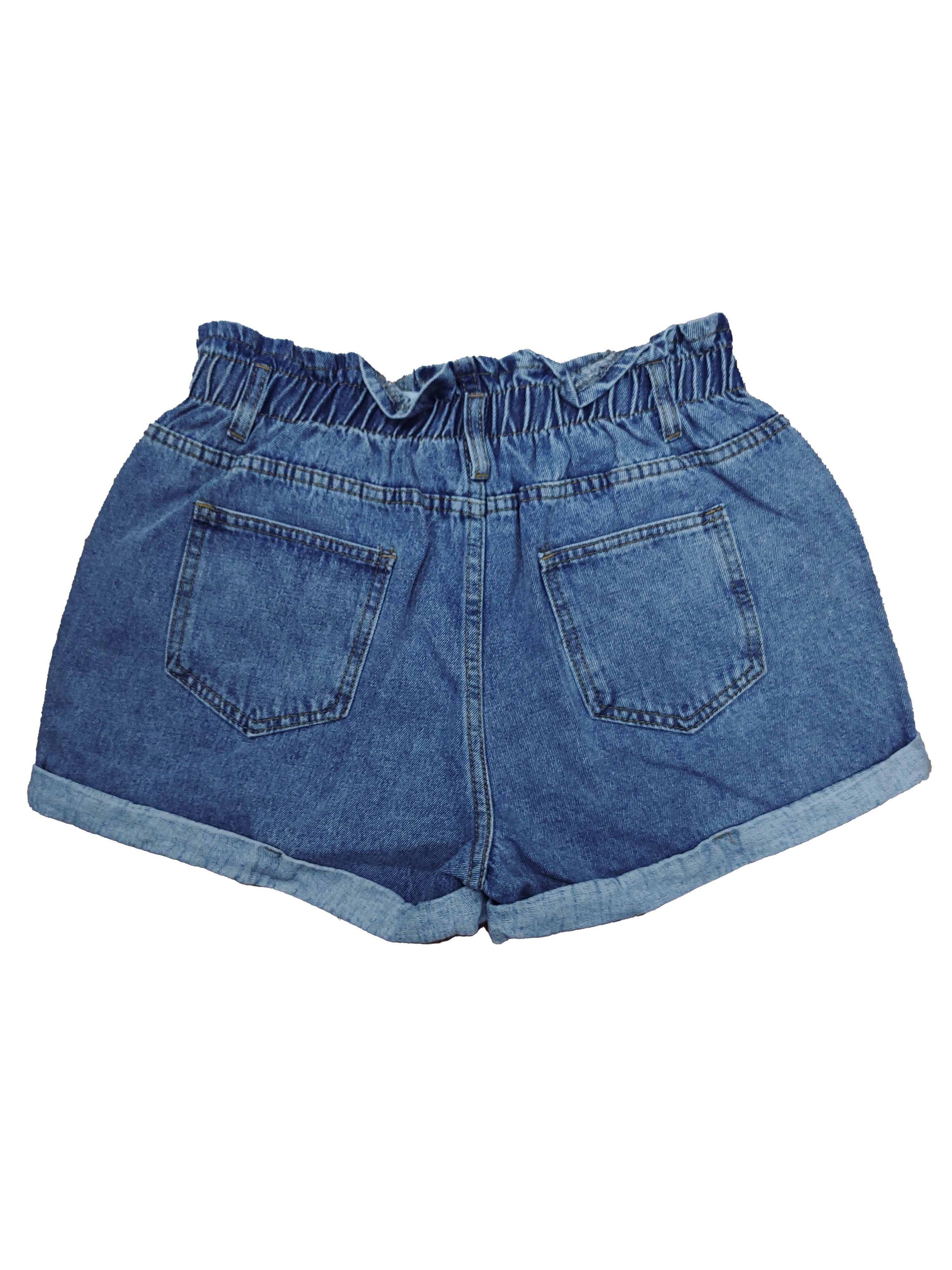 Hellblaue High-Waist Denim Shorts - Lara