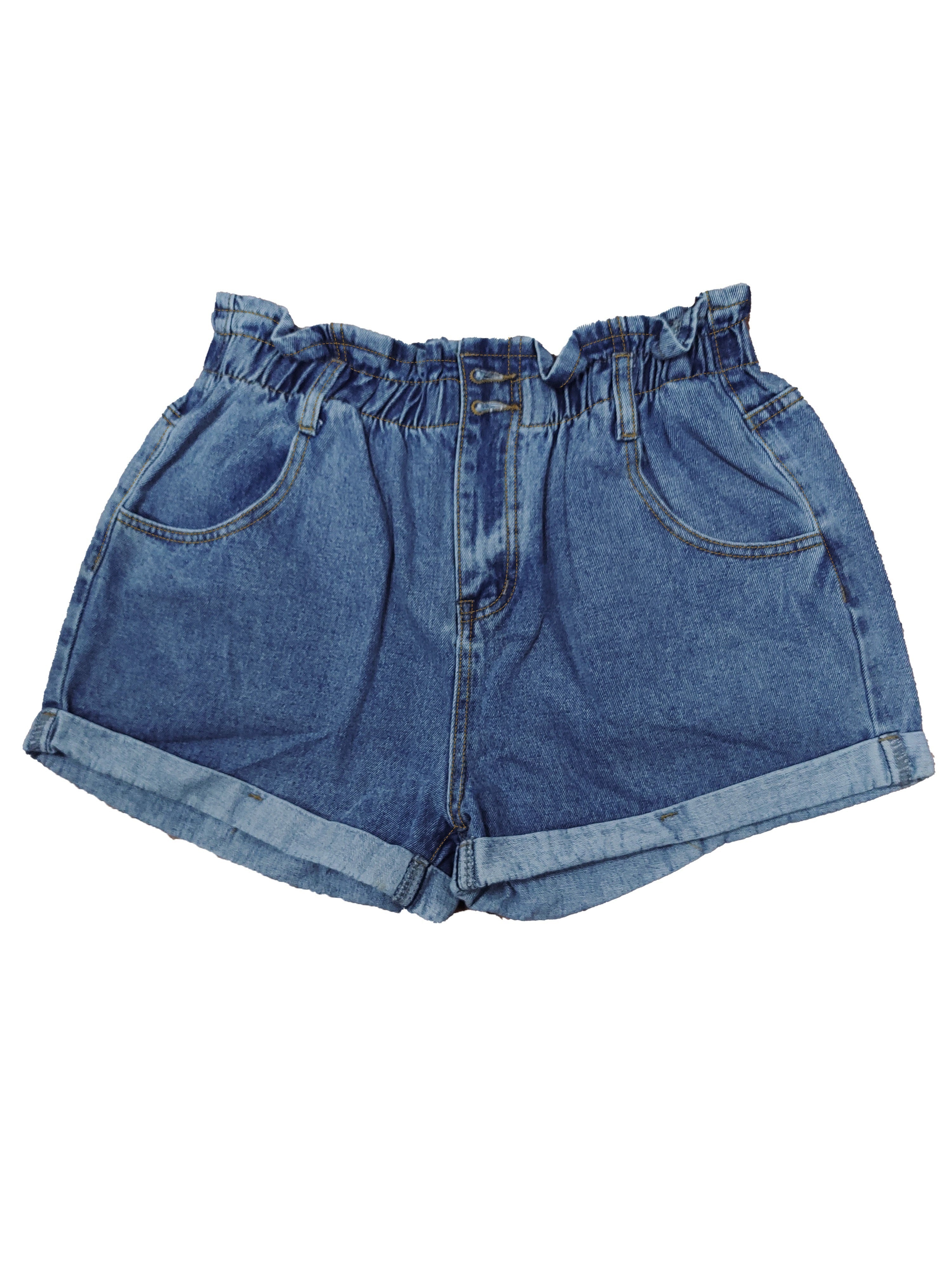 Hellblaue High-Waist Denim Shorts - Lara