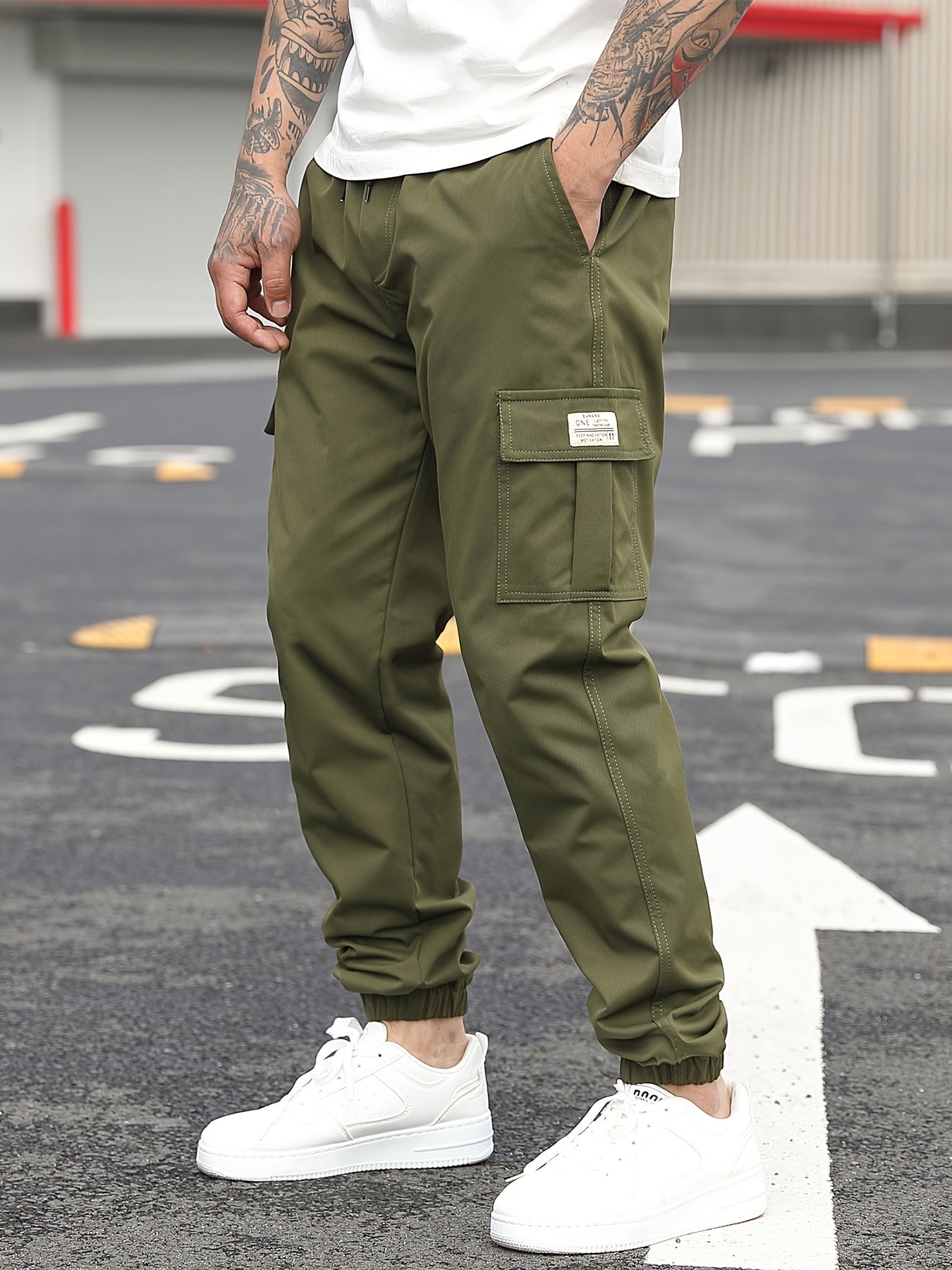 Beige Cargo Jogginghose - Lukas