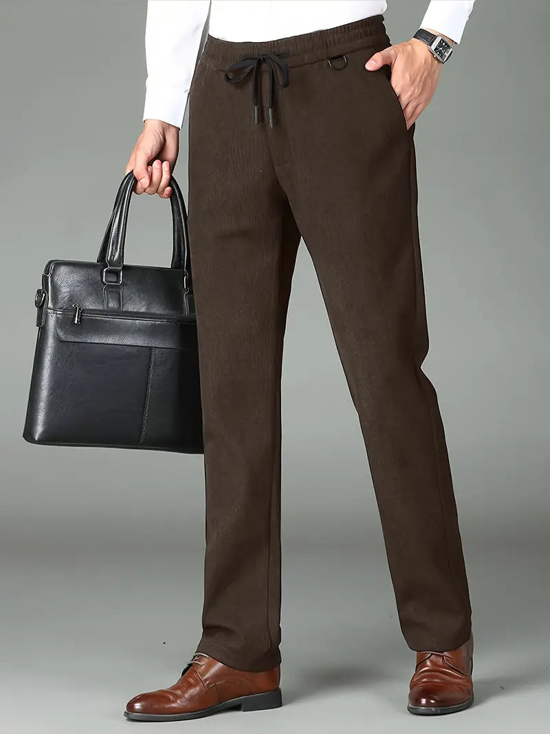 Elegante Cord-Stoffhose für Herren – Alexander