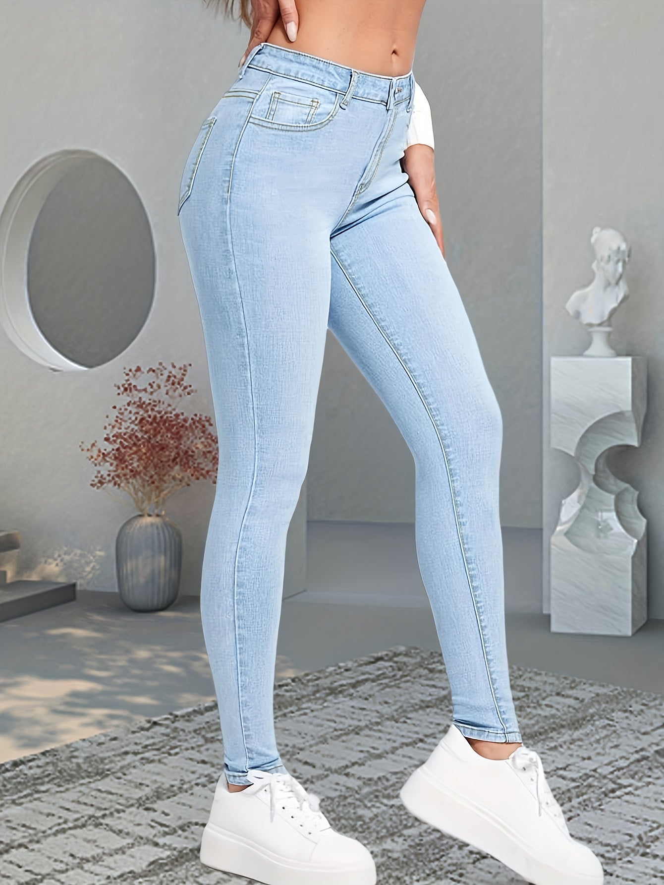 Blaue Skinny-Jeans - Emma