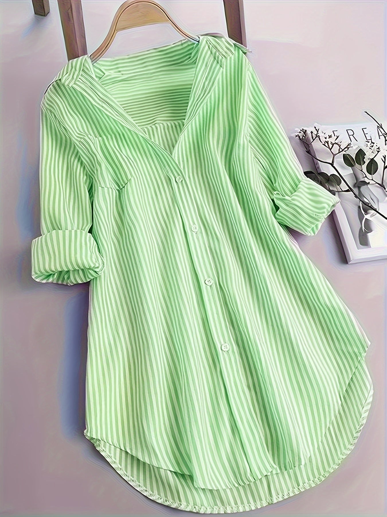 Striped Lavender Shirt - Sofia