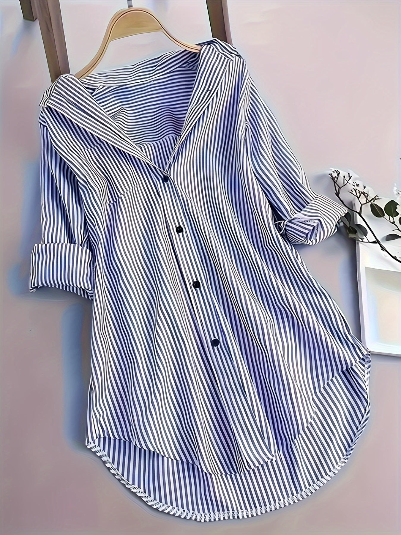 Striped Lavender Shirt - Sofia