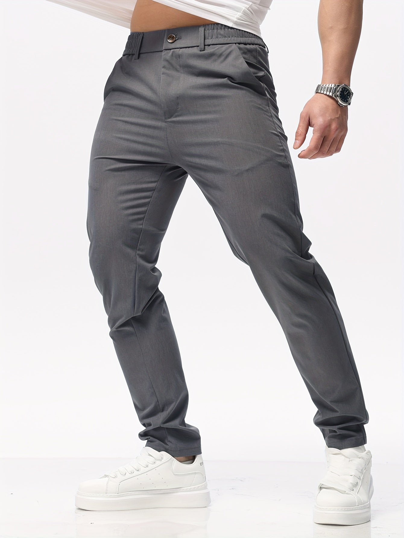 Beigefarbene Herren Slim Fit Freizeithose - Jonas