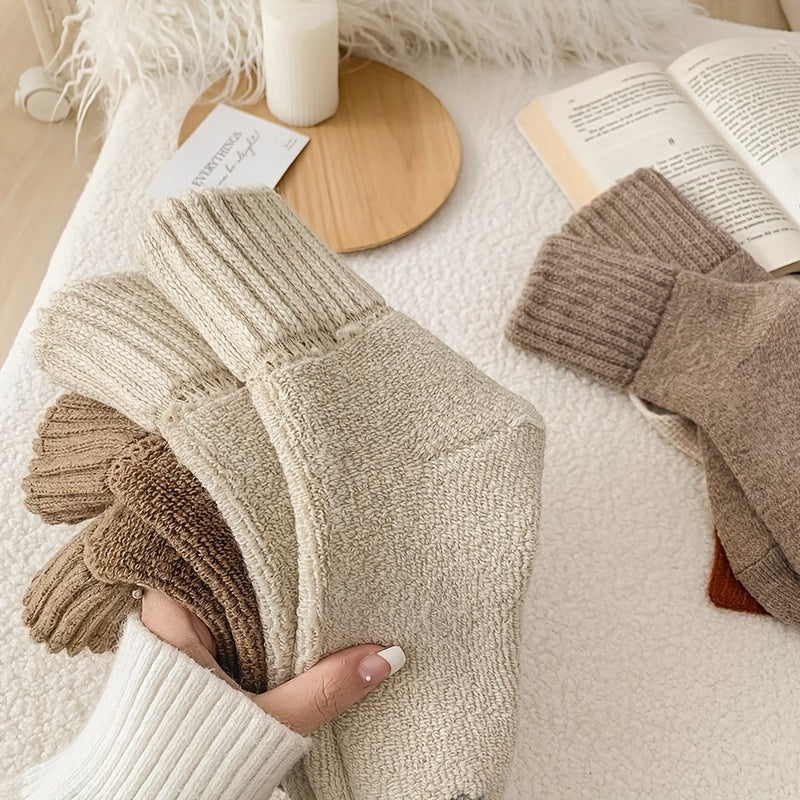 Warme Socken Beige – Weiche Winterstrümpfe