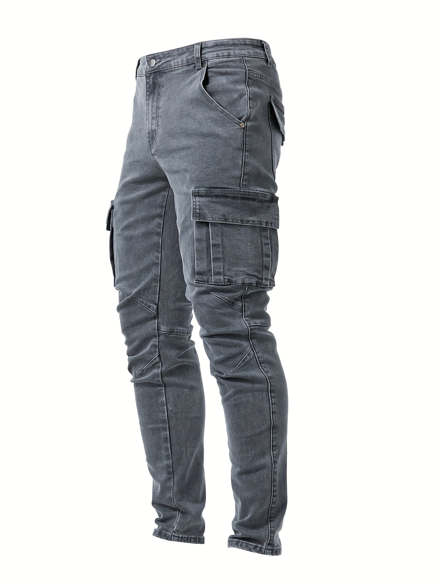 Schwarze Cargo-Jeans Slim-Fit - Finn