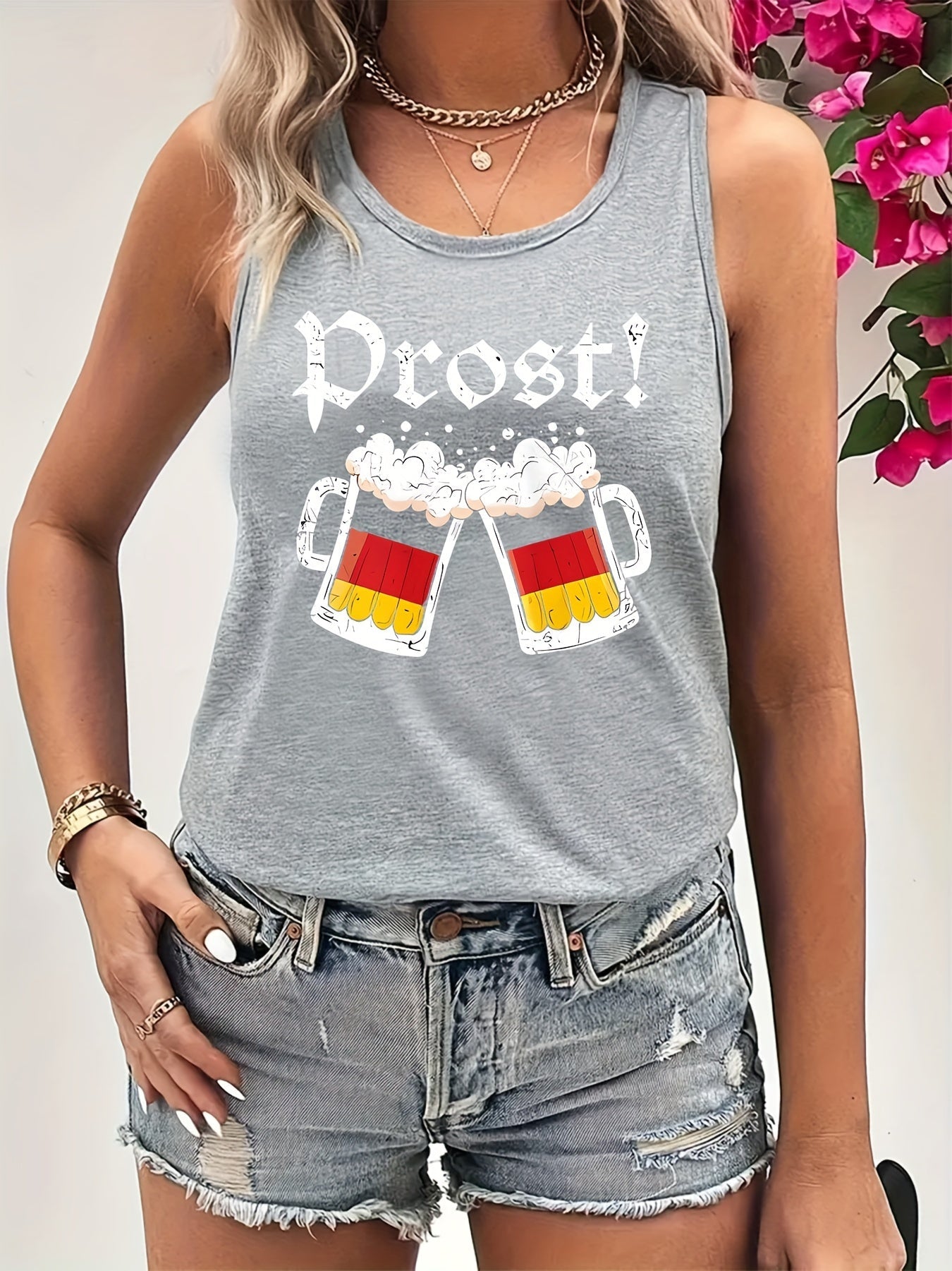 Graues sportliches Tank-Top - Lena