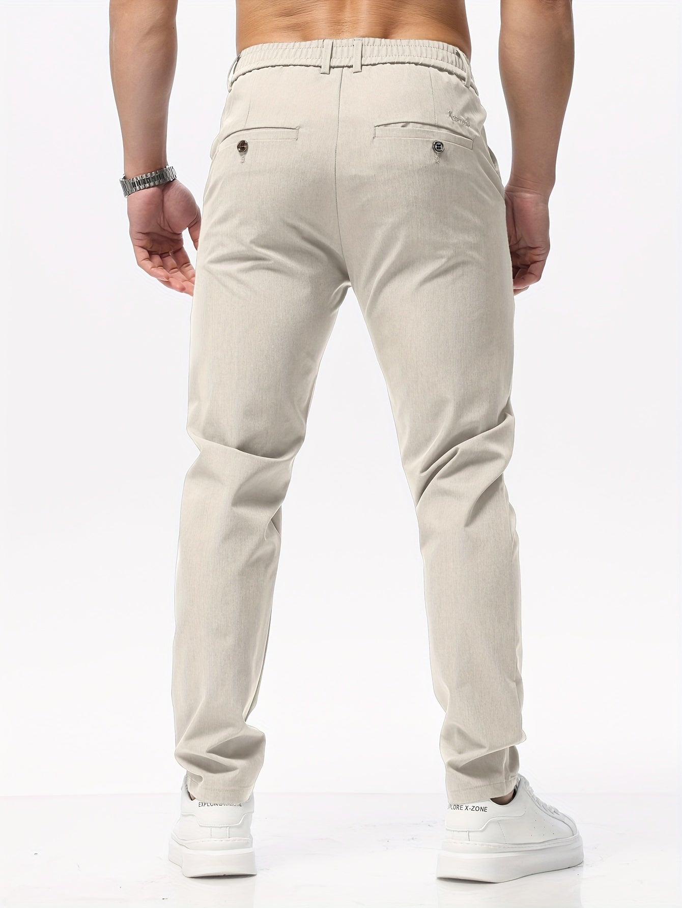 Beigefarbene Herren Slim Fit Freizeithose - Jonas