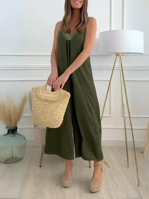 Grace – Chic Olivgrüner Jumpsuit