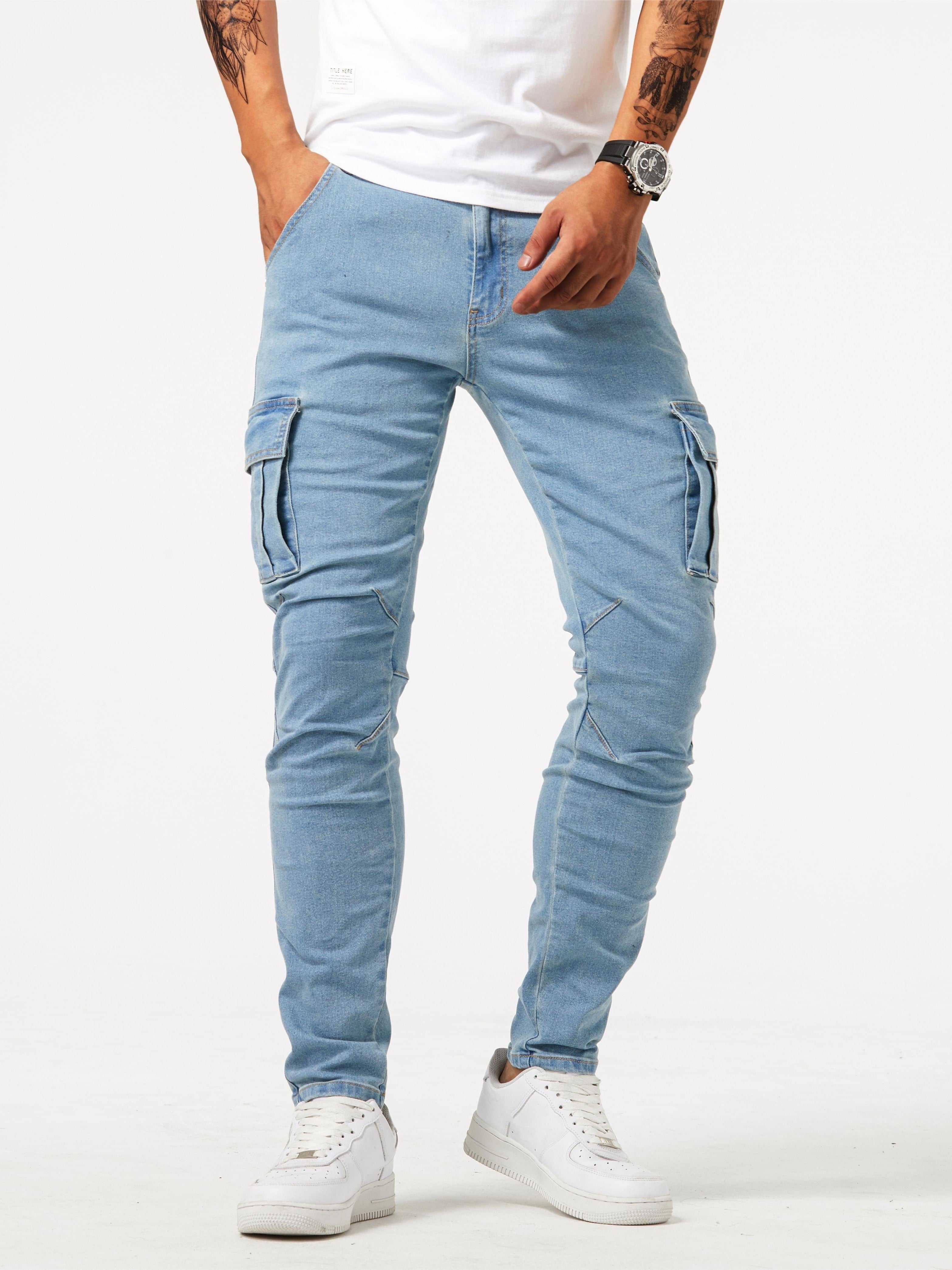 Hellblaue Cargo Jeans - Leon