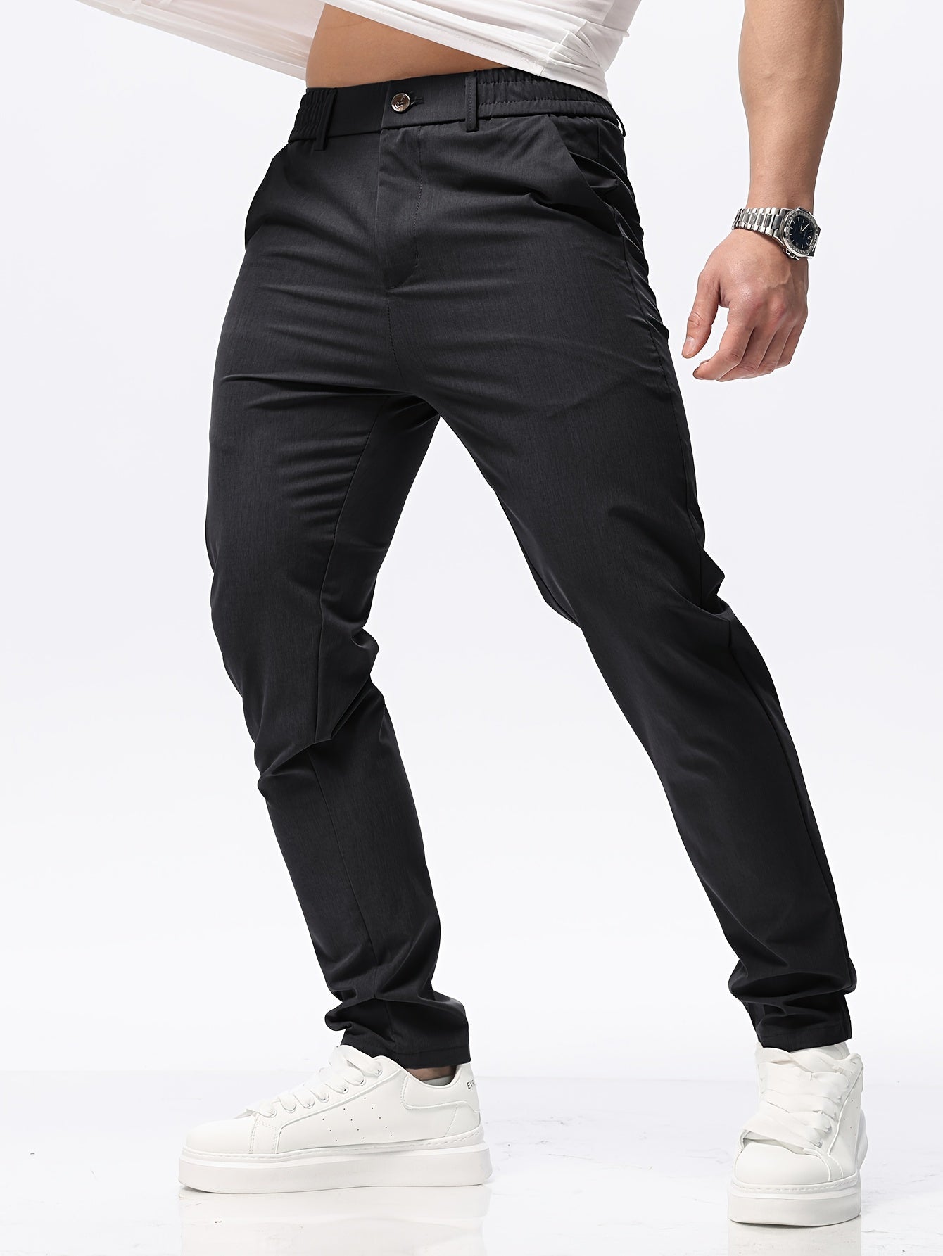 Beigefarbene Herren Slim Fit Freizeithose - Jonas