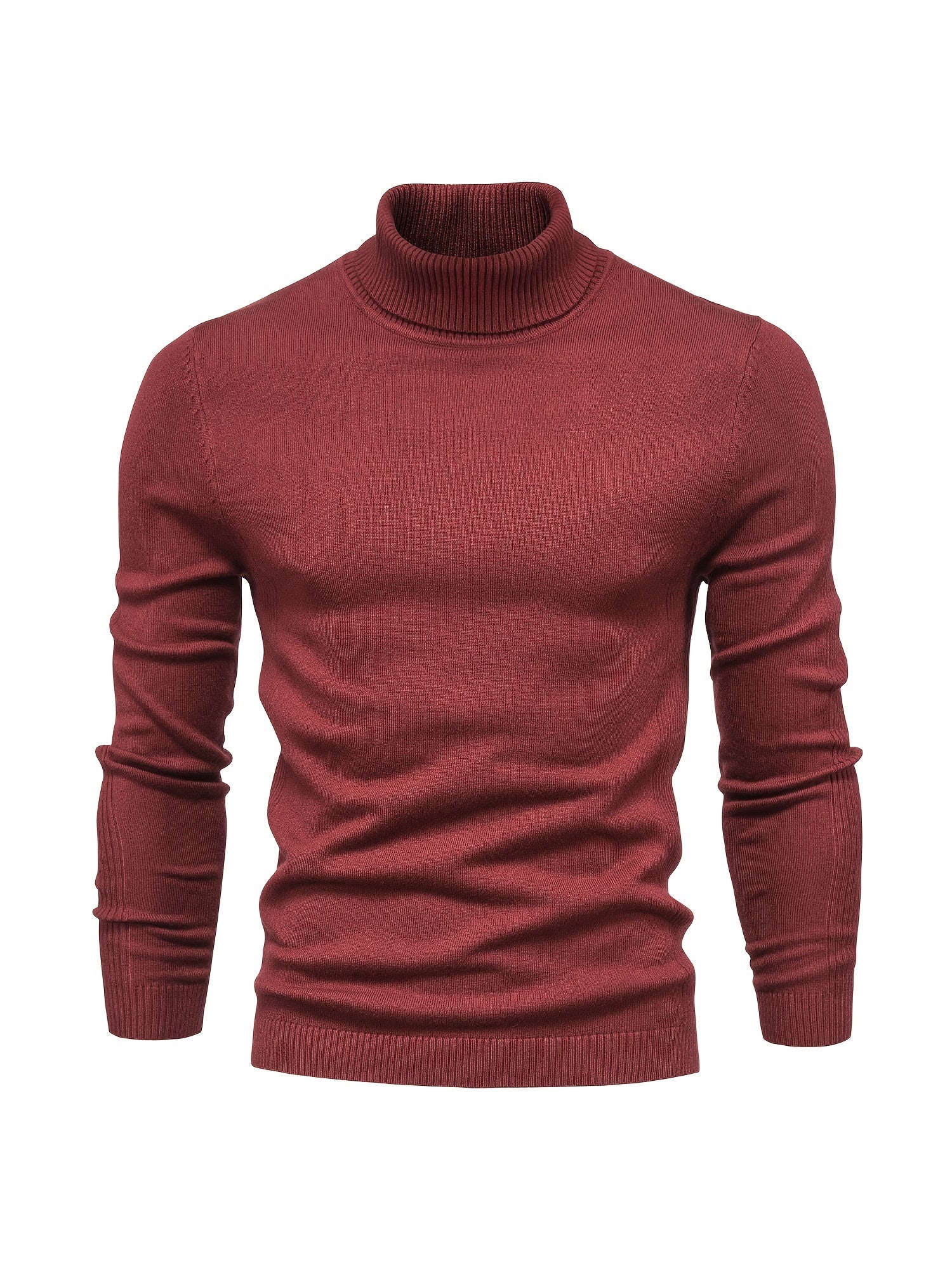 Dunkelblauer Rollkragen-Strickpullover - Elias