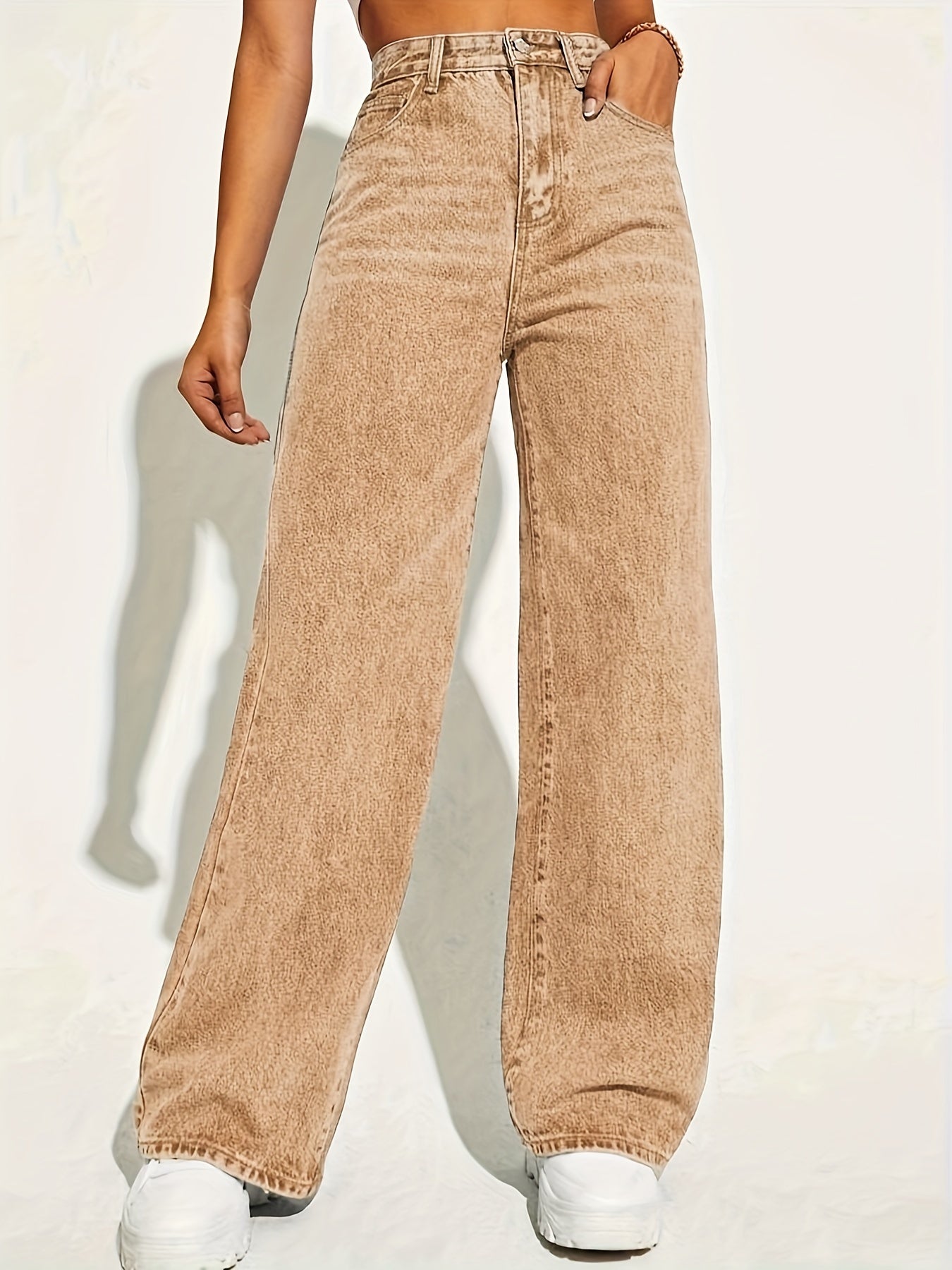 Schwarze Wide-Leg Retro Jeans - Mia