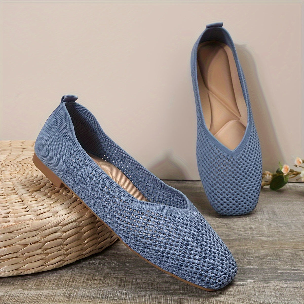 Blaue Flache Schuhe - Sofia