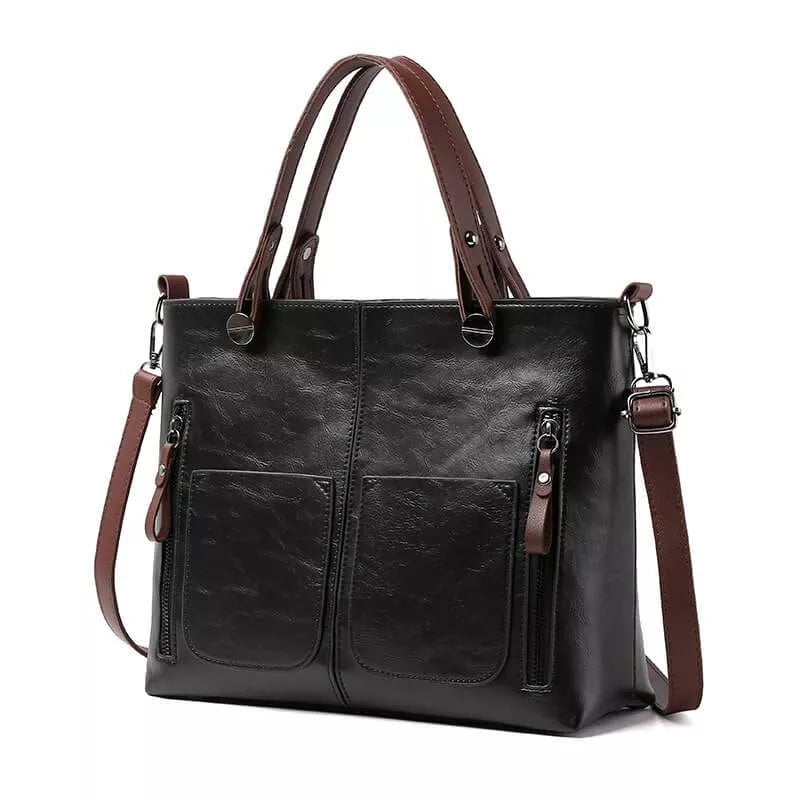 Clara – Elegante Handtasche in Cognac-Braun