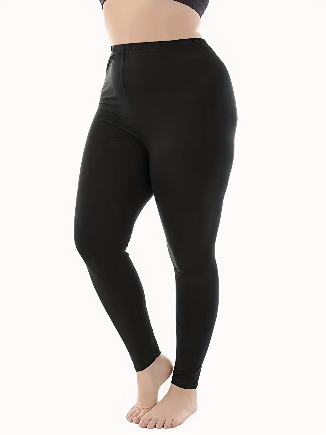 Schwarze High-Waist-Leggings mit Shaping-Effekt und Stretch - Lena