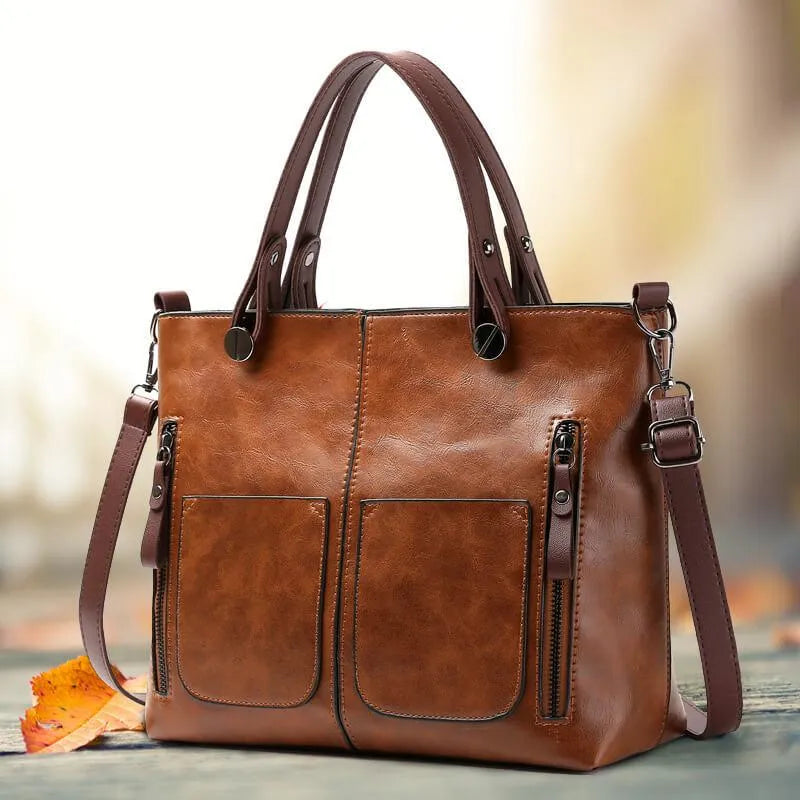 Clara – Elegante Handtasche in Cognac-Braun