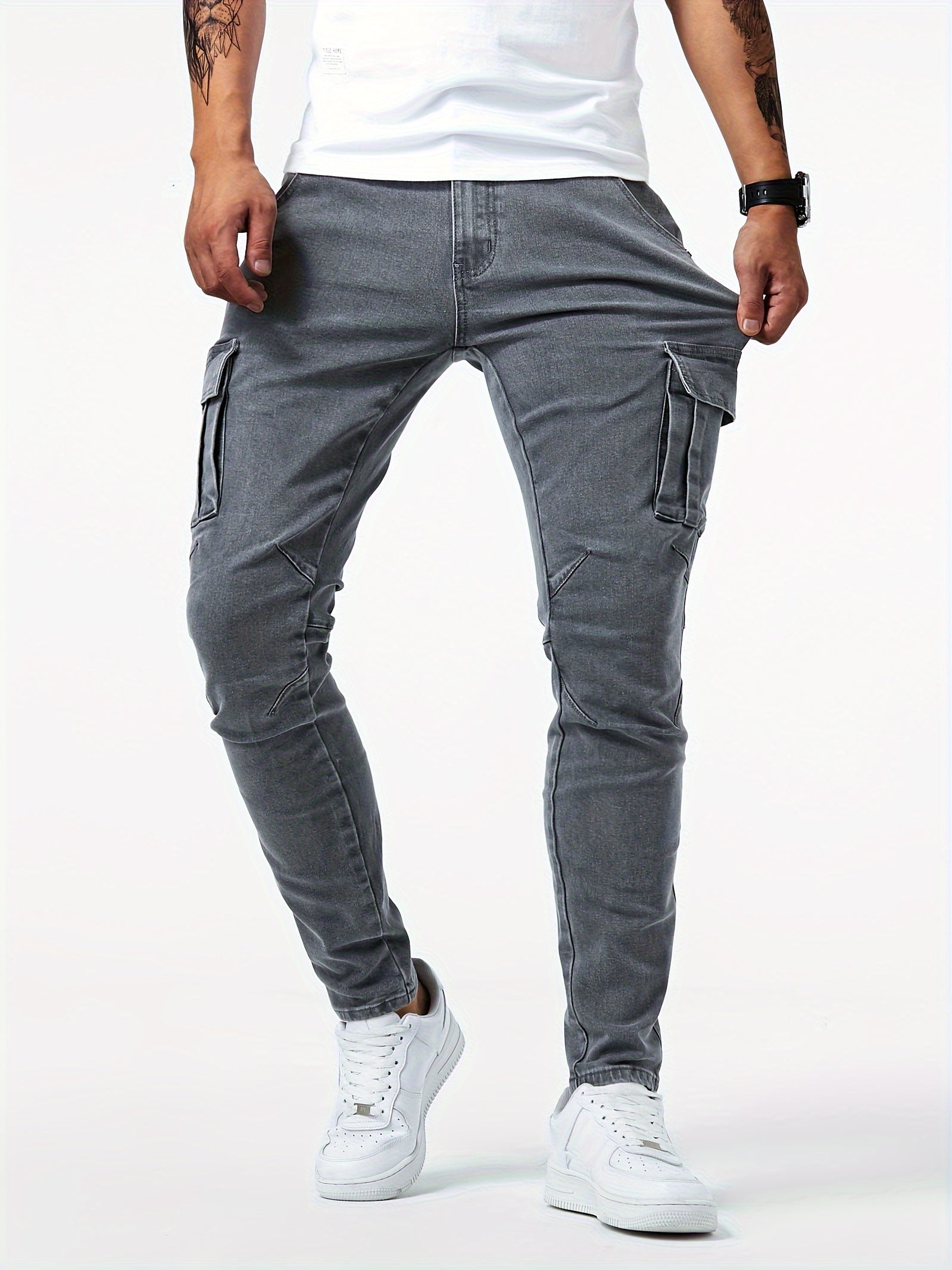 Graue Cargo Jeans - Max