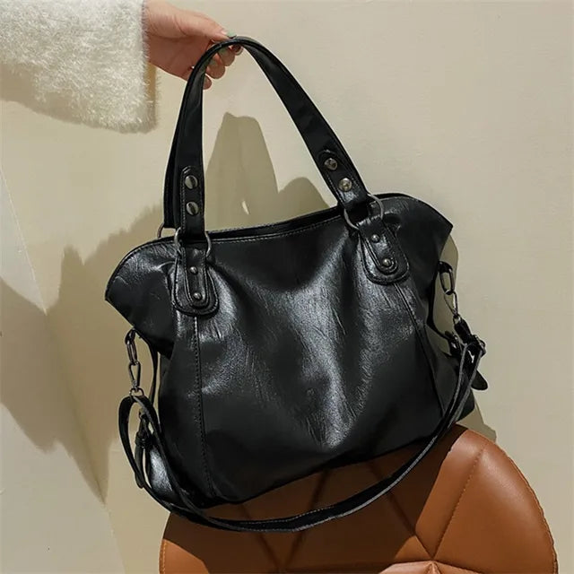Natalie - Schwarze Vielseitige Alltags-Handtasche