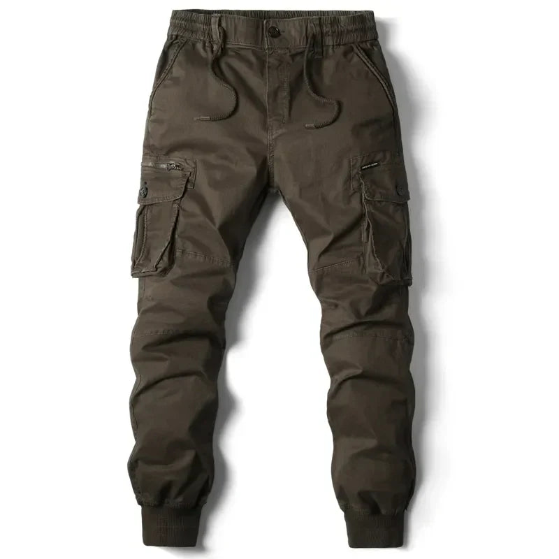 Beigefarbene Cargo-Jogger mit Stretch - Noah