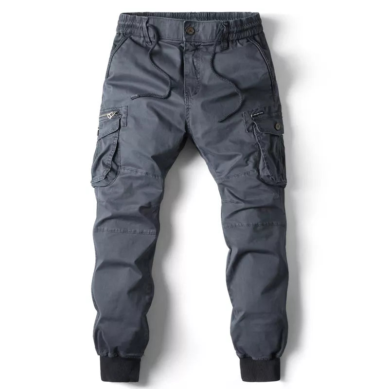 Beigefarbene Cargo-Jogger mit Stretch - Noah