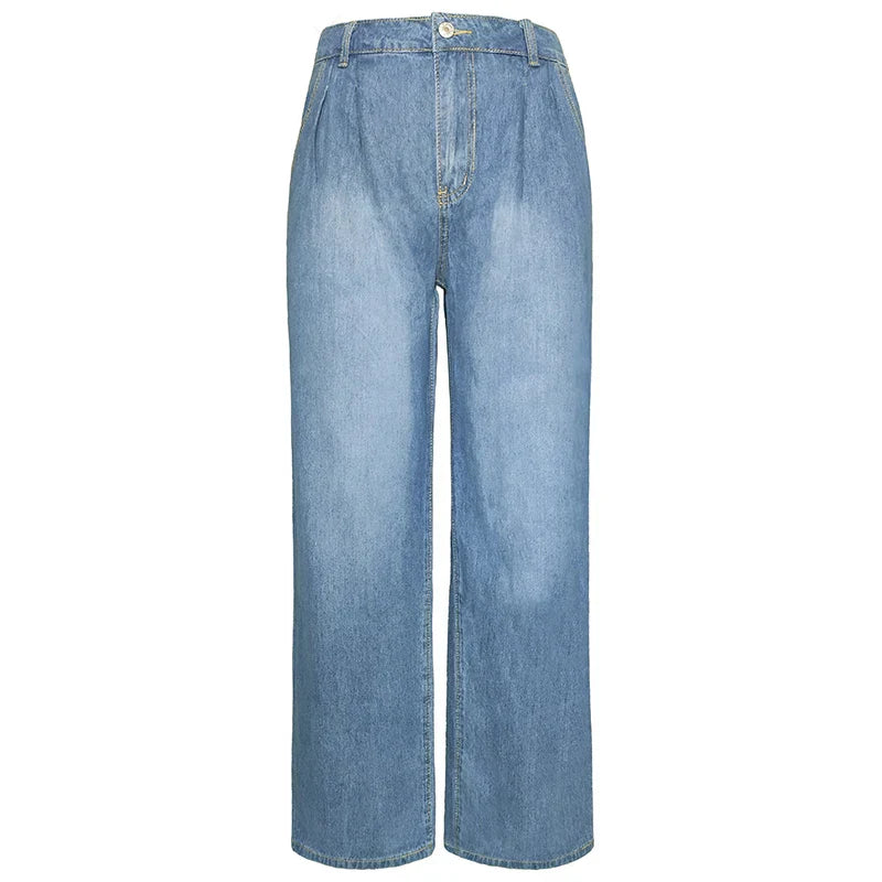 Blaue Weite Jeans - Anna