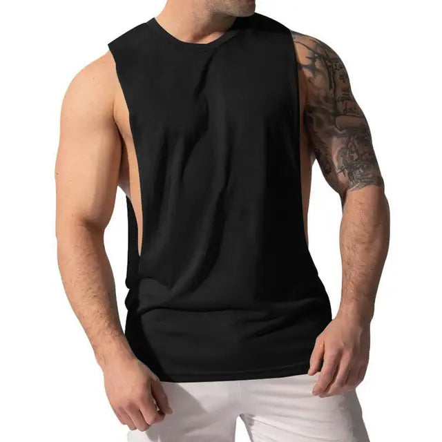 Tobias - Schwarzes Sport-Tanktop