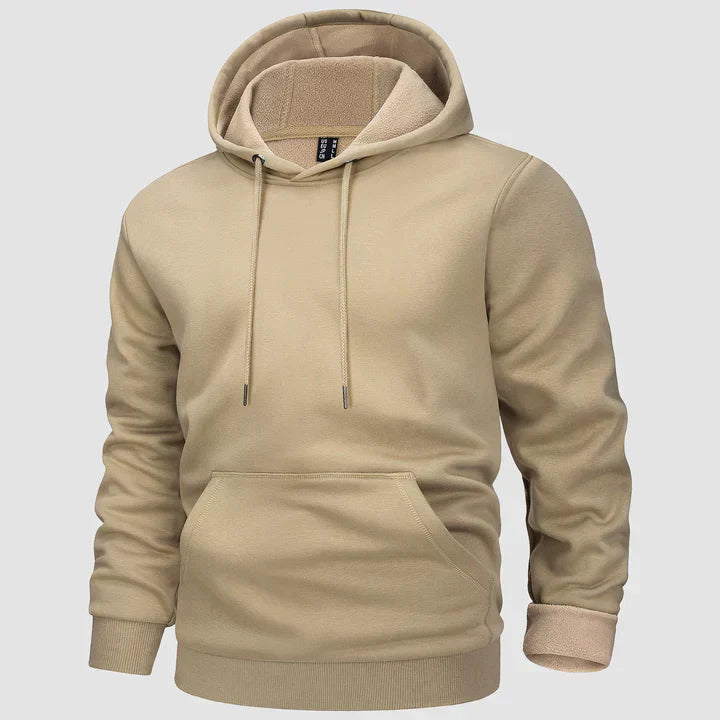 Fleece Hoodie Khaki – Elias