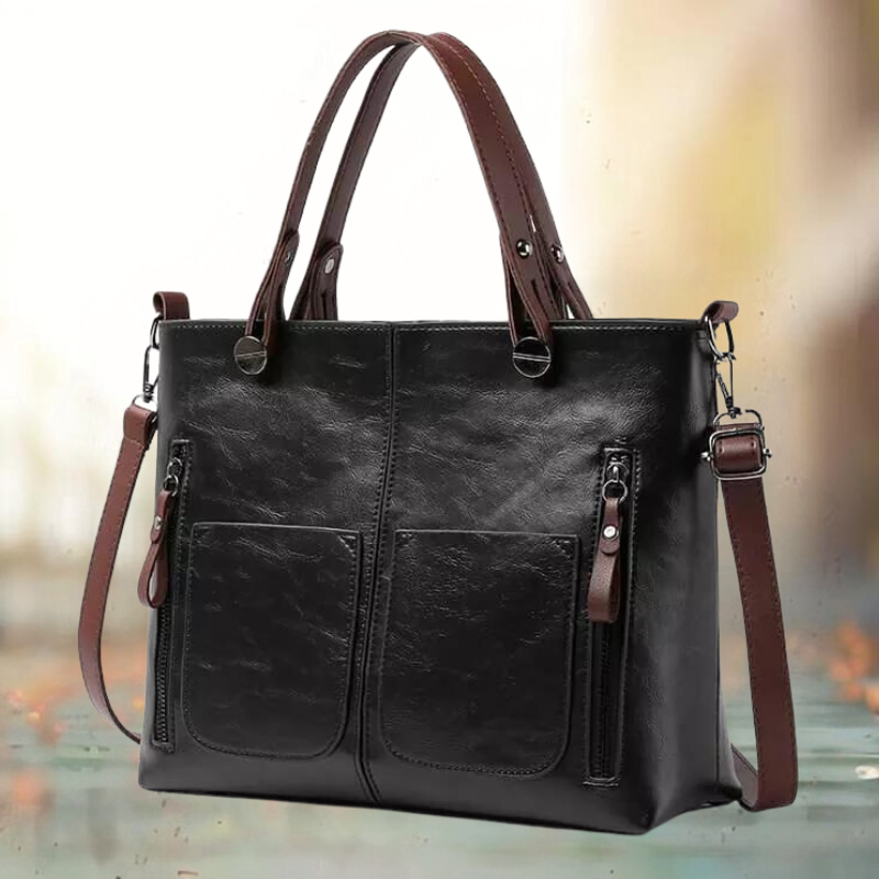 Clara – Elegante Handtasche in Cognac-Braun