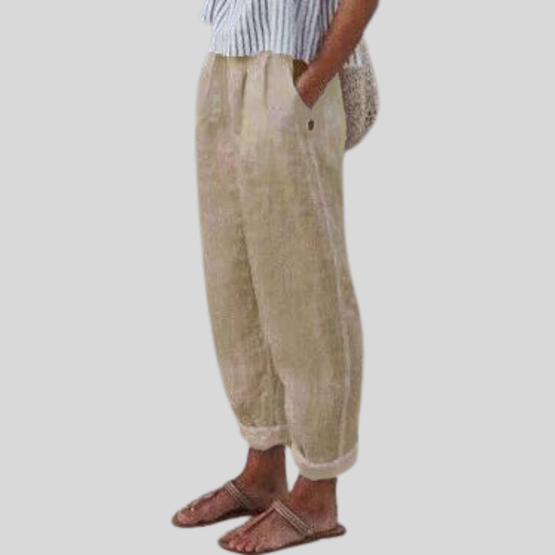 Beige Leinenhose - Elen