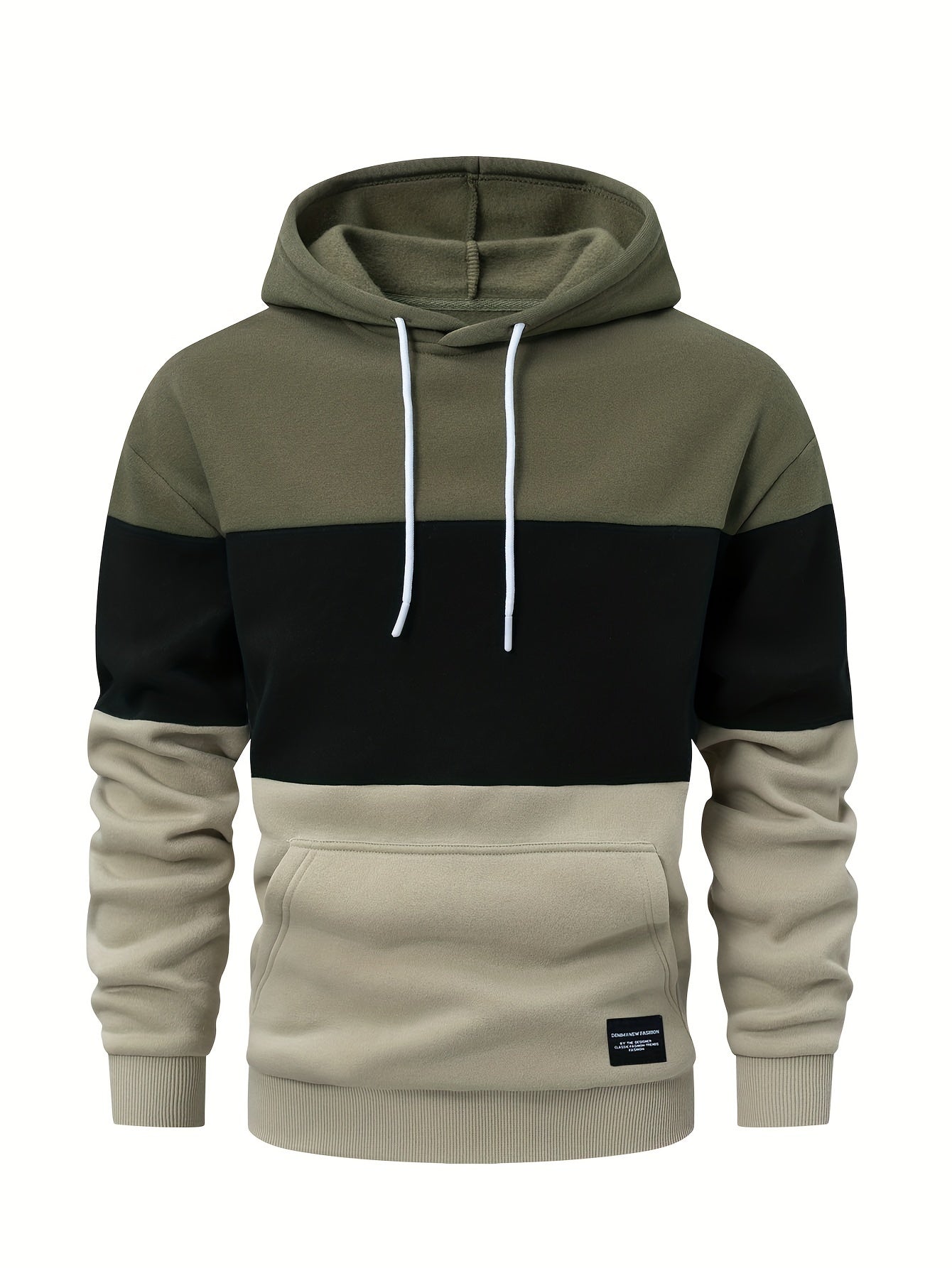 Schwarz-Grauer Colorblock Hoodie - Jonas