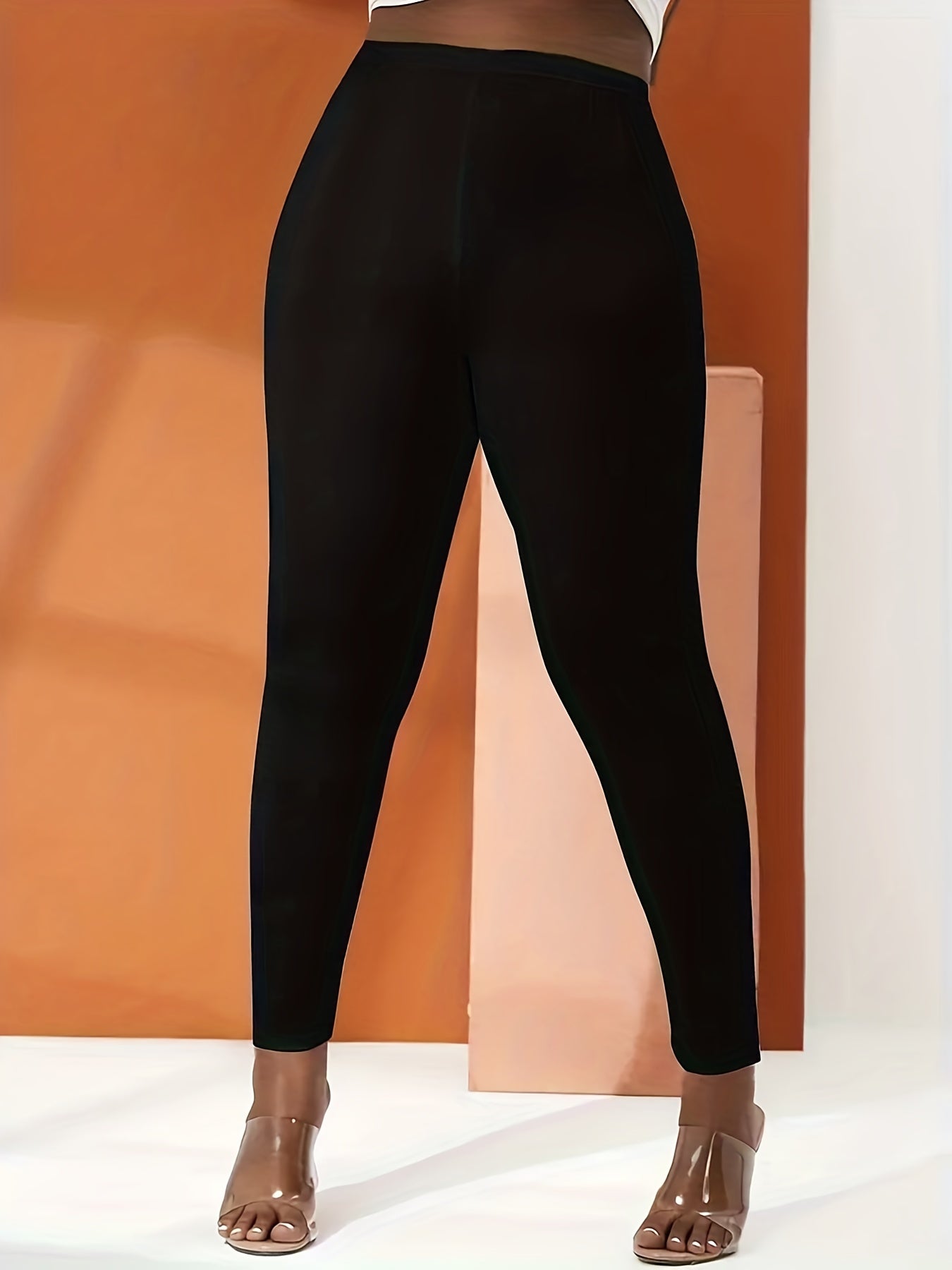 Schwarze High-Waist-Leggings mit Shaping-Effekt und Stretch - Lena